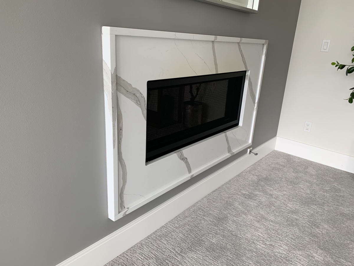 Flat fireplace